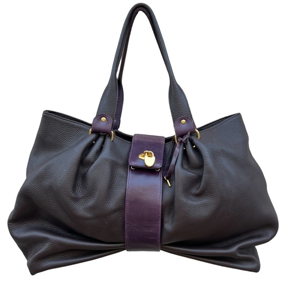 Made in Italy Vintage Brown Slouchy Leather Large Shoulder Bag - Picture 8 of 15